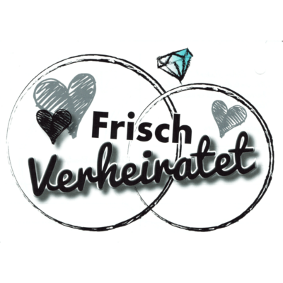 Ballonkarte Frisch verheiratet schwarze Herzen Diamant