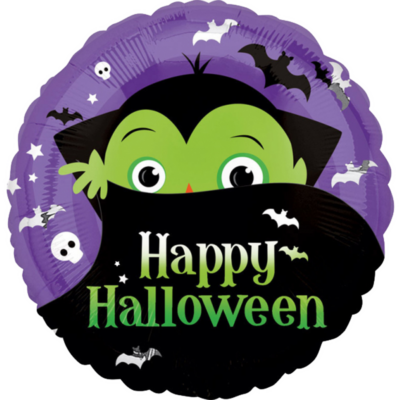 Folienballon Happy Halloween Dracula