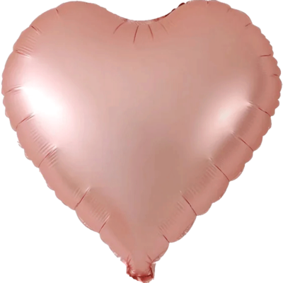 Folienballon Metallic Rosegold Herz