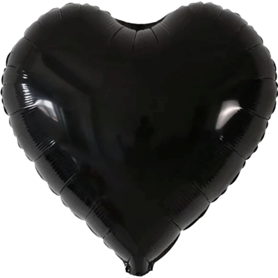 Folienballon Schwarz Herz