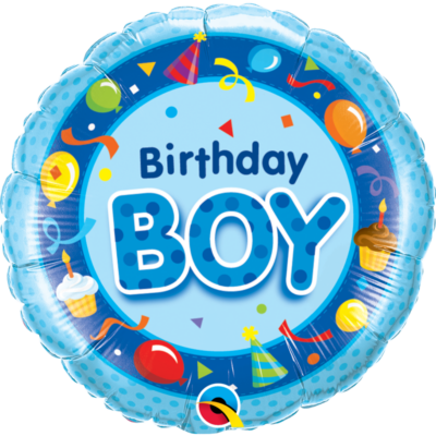 Folienballon Geburtstag Birthday Boy Blau Luftballons