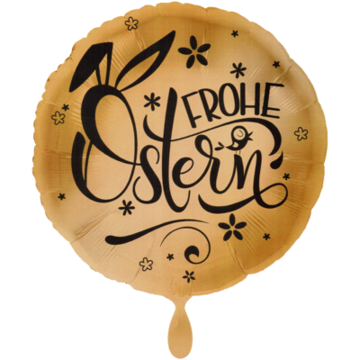 Folienballon Frohe Ostern Gold