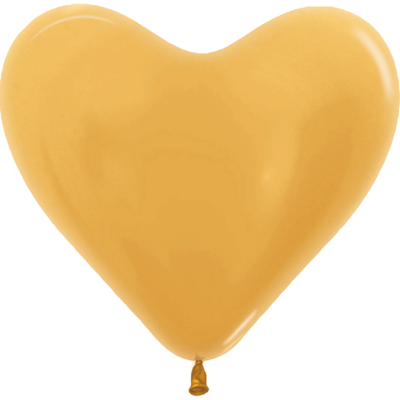 Sempertex Herzballons Metallic Pearl Gold