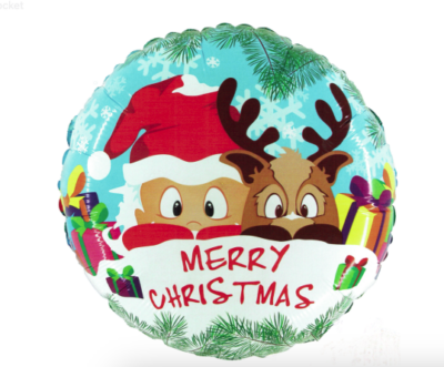 Weihnachten Merry Christmas Weihnachtsmann und Rudolf