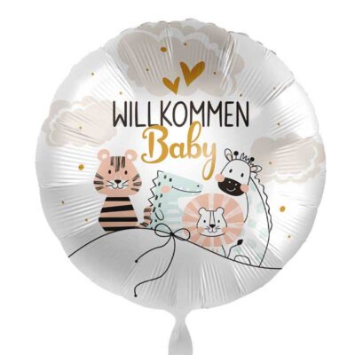 Folienballon Willkommen Baby