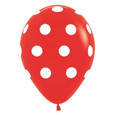 Sempertex Ballons Polka Dots Rot Party Pack 30 cm