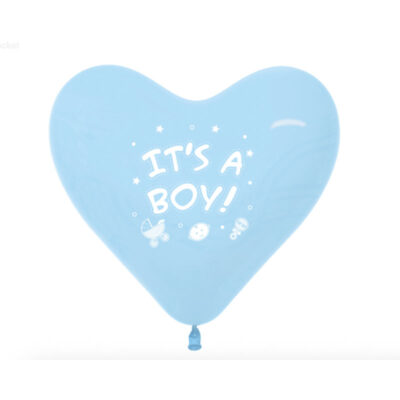 Sempertex Herzballons It´s a Boy Hellblau Party Pack 30 cm