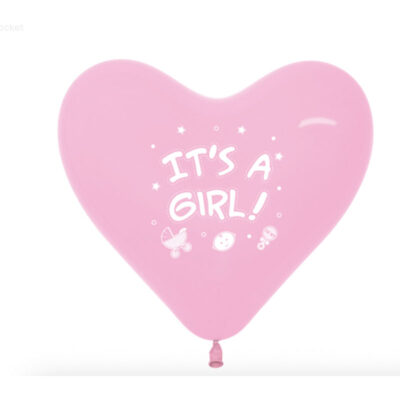 Sempertex Herzballons It´s a Girl Rosa Party Pack 30 cm