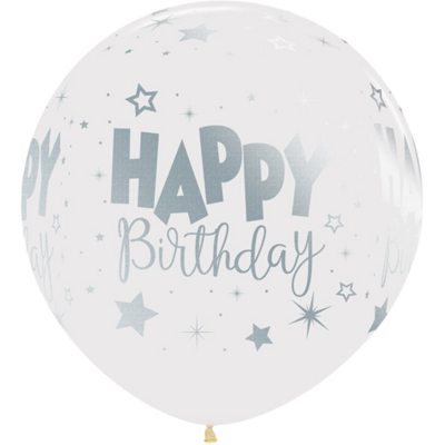 Sempertex Rundballon Happy Birthday Sterne