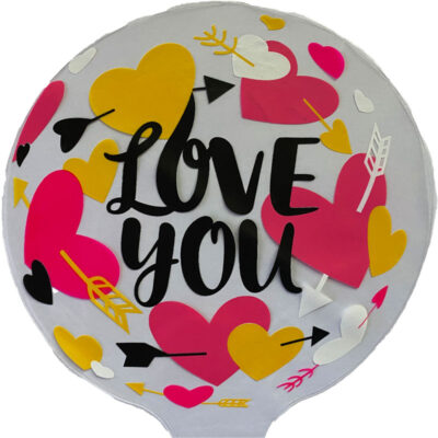Liebe Herzen Love Ballon Bubble Bobo Glossy