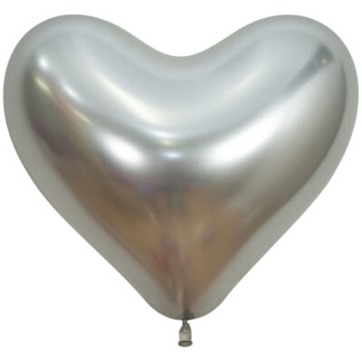 Herzballons Sempertex Reflex Silber
