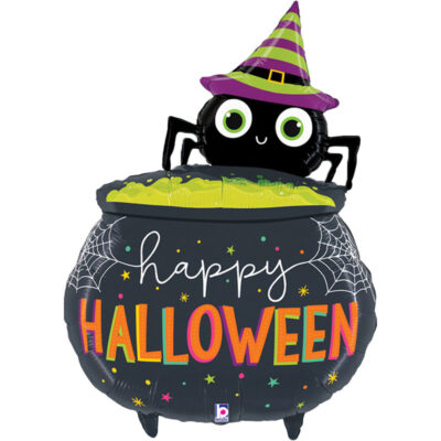 Halloween Hexentopf Spinne Ballon Folienballon