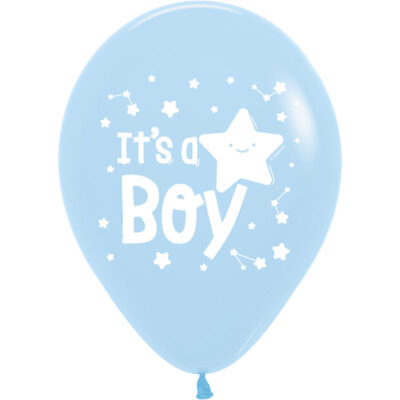 Sempertex Luftballon Hellblau Junge Sterne