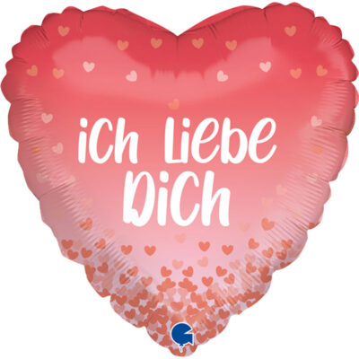 Folien Herz Ballon Ich liebe Dich