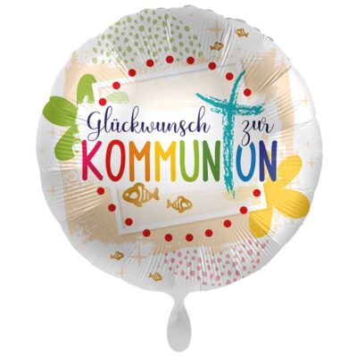 Luftballon Glückwünsche zur Kommunion