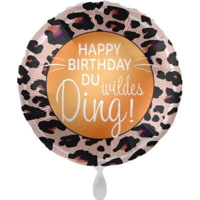 Folienballon Leopard Muster Happy Birthday